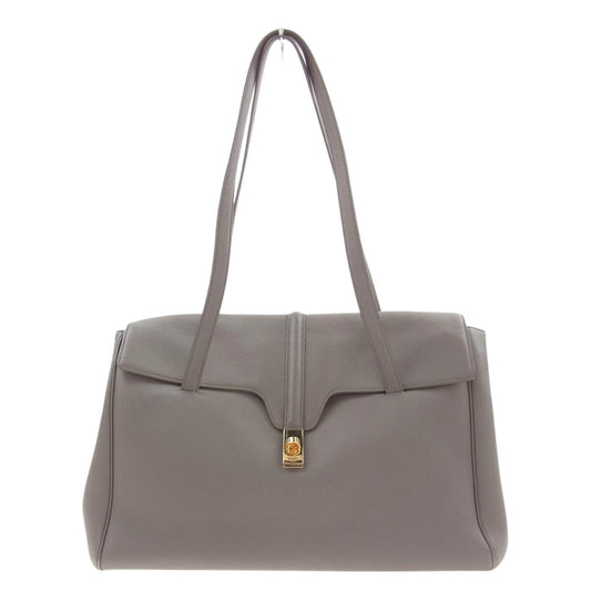 CELINE セリーヌ 194043CR4  16 セーズ ラージ サプルグレインドカーフ ソフト ショルダー バッグ ぺブル グレー系【中古】