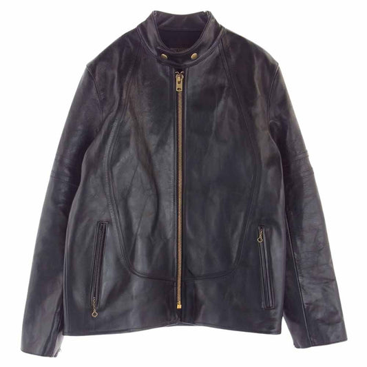 ファインクリークレザーズ ROBERTS ロバーツ ホースハイド シングル レザー ライダース ジャケット ブラック系 40【美品】【中古】