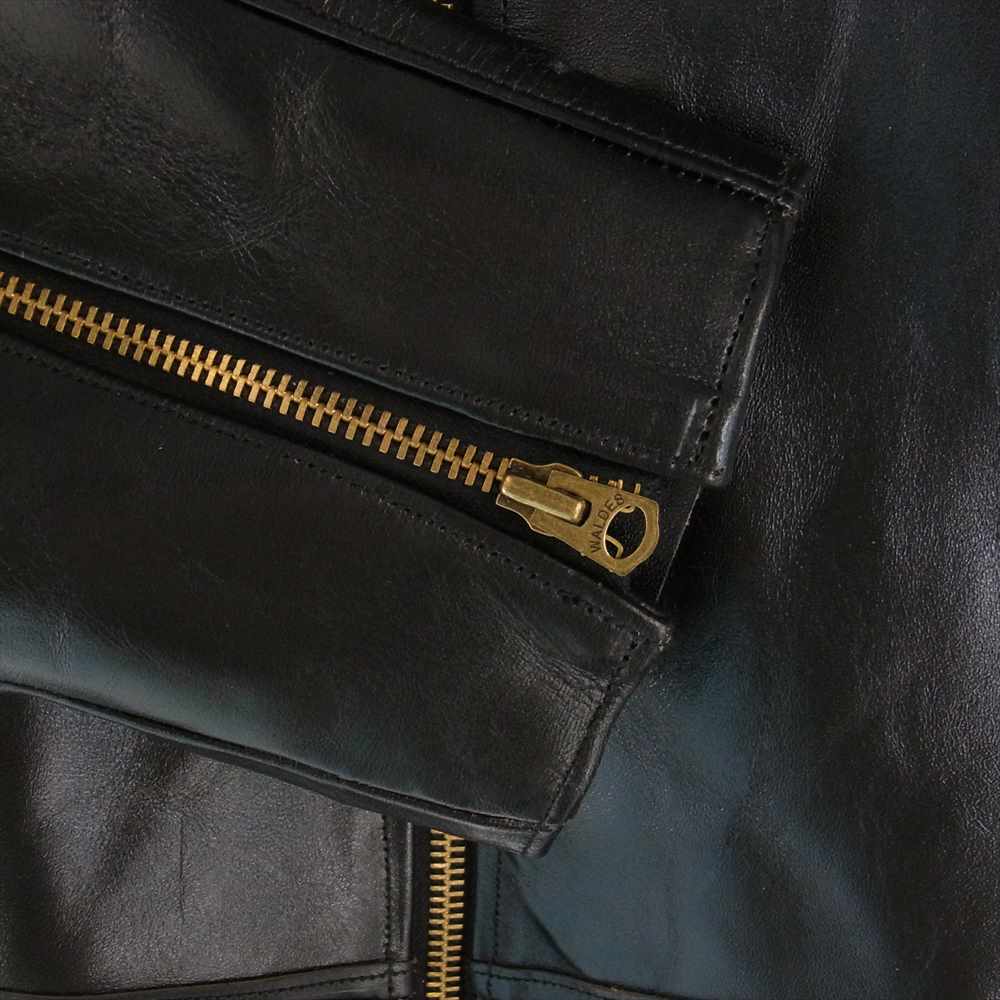 ファインクリークレザーズ ROBERTS ロバーツ ホースハイド シングル レザー ライダース ジャケット ブラック系 40【美品】【中古】