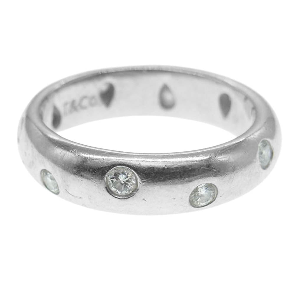 TIFFANY&Co. ティファニー PT950 ダイヤモンド ドッツ リング シルバー系 6.5号【中古】