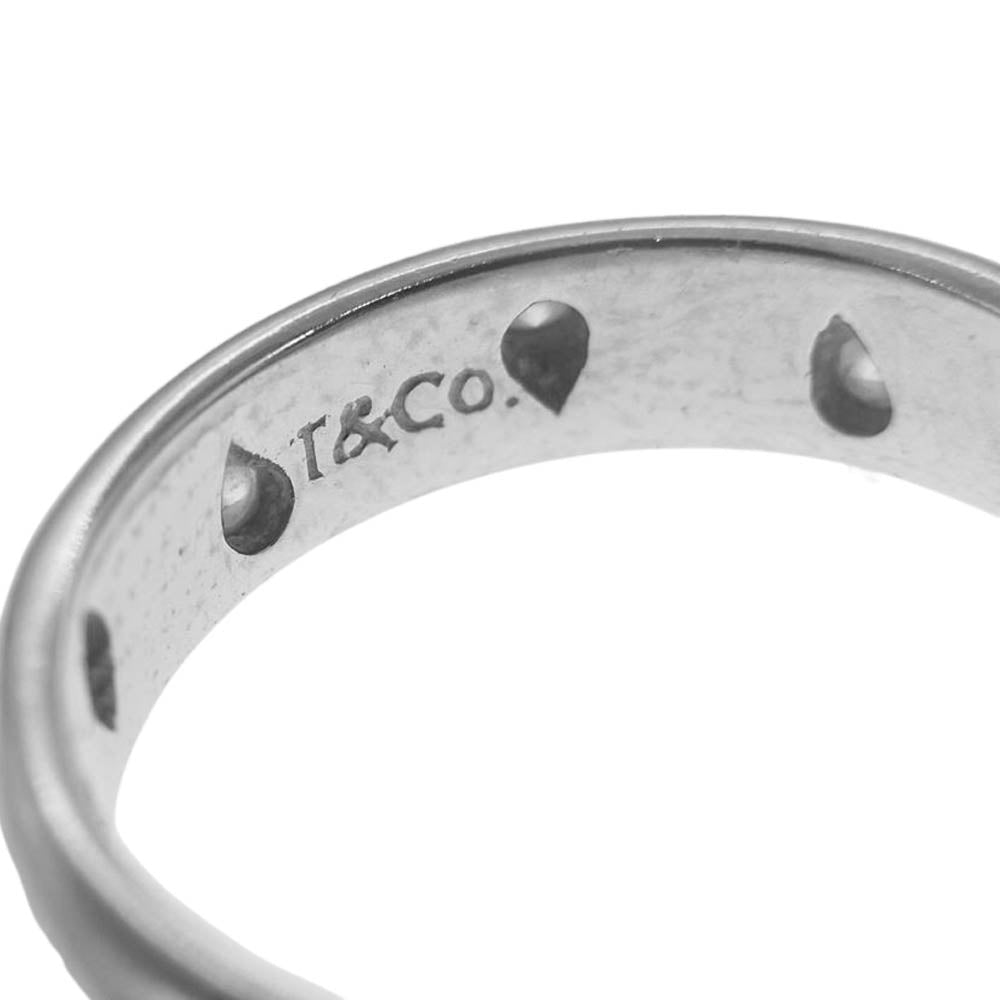 TIFFANY&Co. ティファニー PT950 ダイヤモンド ドッツ リング シルバー系 6.5号【中古】