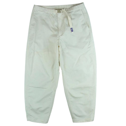 THE NORTH FACE ノースフェイス NT5052N PURPLE LABEL Stretch Twill Wide Tapered Pants パープルレーベル ストレッチ ツイル ワイド テーパード パンツ オフホワイト系 30【中古】