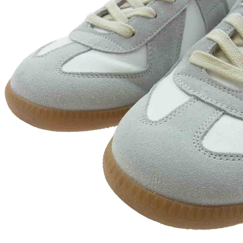 MAISON MARGIELA メゾンマルジェラ 22 ジャーマントレーナー レザー ローカット スニーカー ベージュ系 40【美品】【中古】