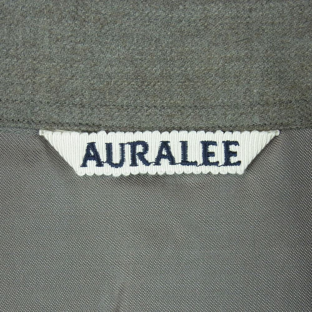 AURALEE オーラリー A22AS01OS SUPER LIGHT WOOL SHIRTS スーパーライト ウール シャツ 長袖 グレー系 3【美品】【中古】