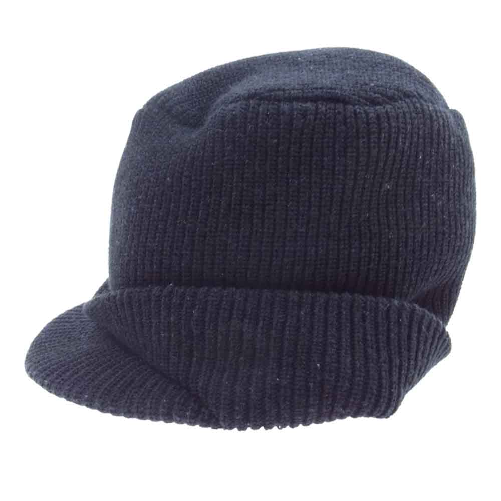 TENDERLOIN テンダーロイン T-JEEP CAP ツバ付き ニット キャップ ネイビー系【中古】