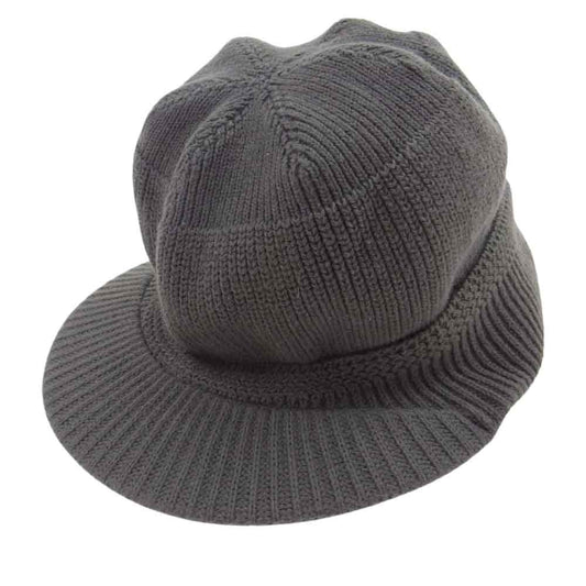 TENDERLOIN テンダーロイン T-JEEP CAP ツバ付き ニット キャップ グレー系 チャコール系【中古】