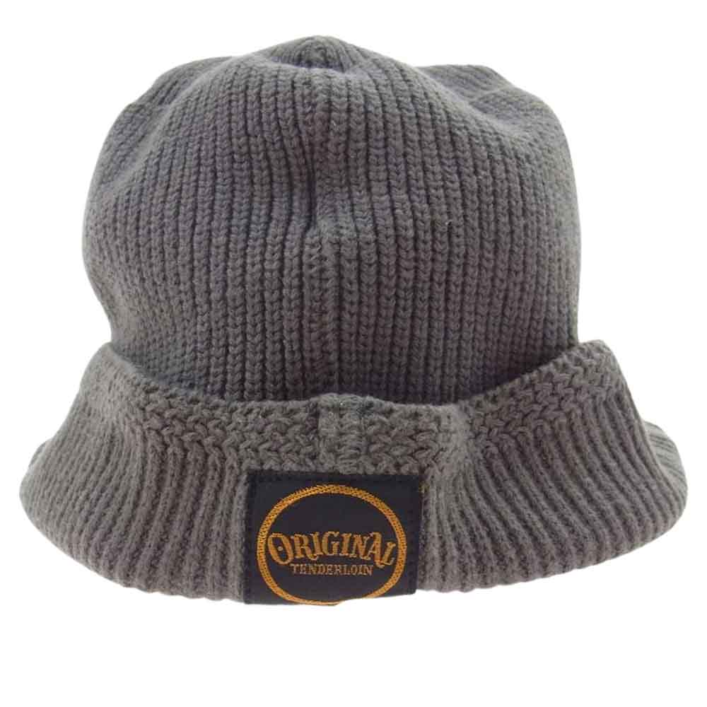 TENDERLOIN テンダーロイン T-JEEP CAP ツバ付き ニット キャップ グレー系 チャコール系【中古】