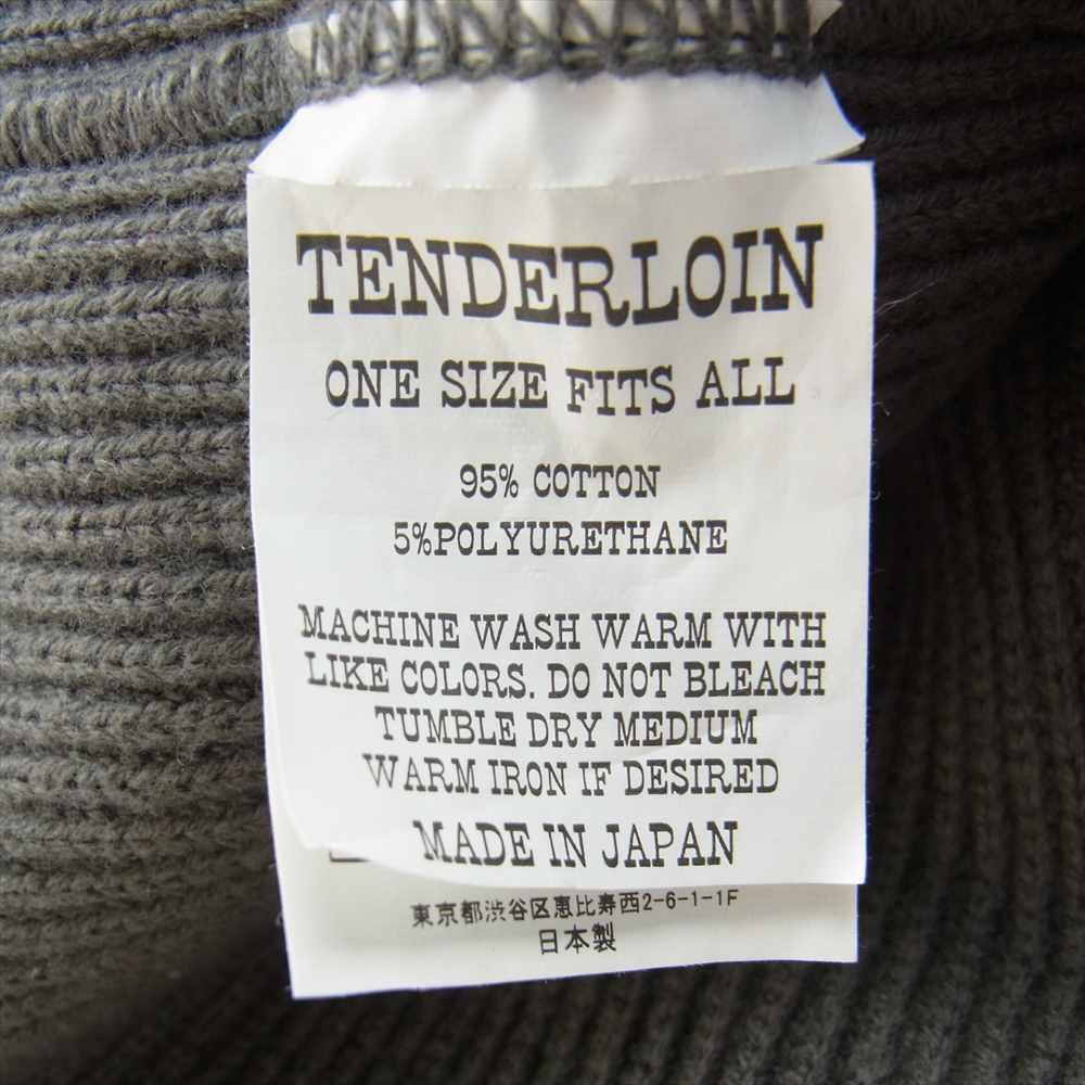 TENDERLOIN テンダーロイン T-JEEP CAP ツバ付き ニット キャップ グレー系 チャコール系【中古】