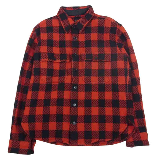 TENDERLOIN テンダーロイン T-BUFFALO SHT JKT バッファロー チェック ウール シャツ ジャケット ブラック系 レッド系 S【中古】