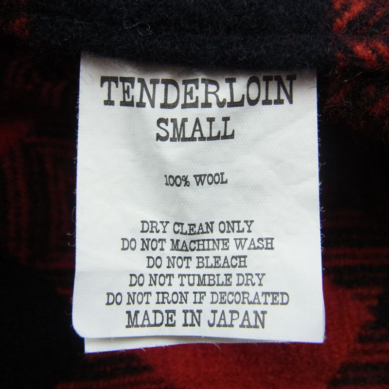 TENDERLOIN テンダーロイン T-BUFFALO SHT JKT バッファロー チェック ウール シャツ ジャケット ブラック系 レッド系 S【中古】