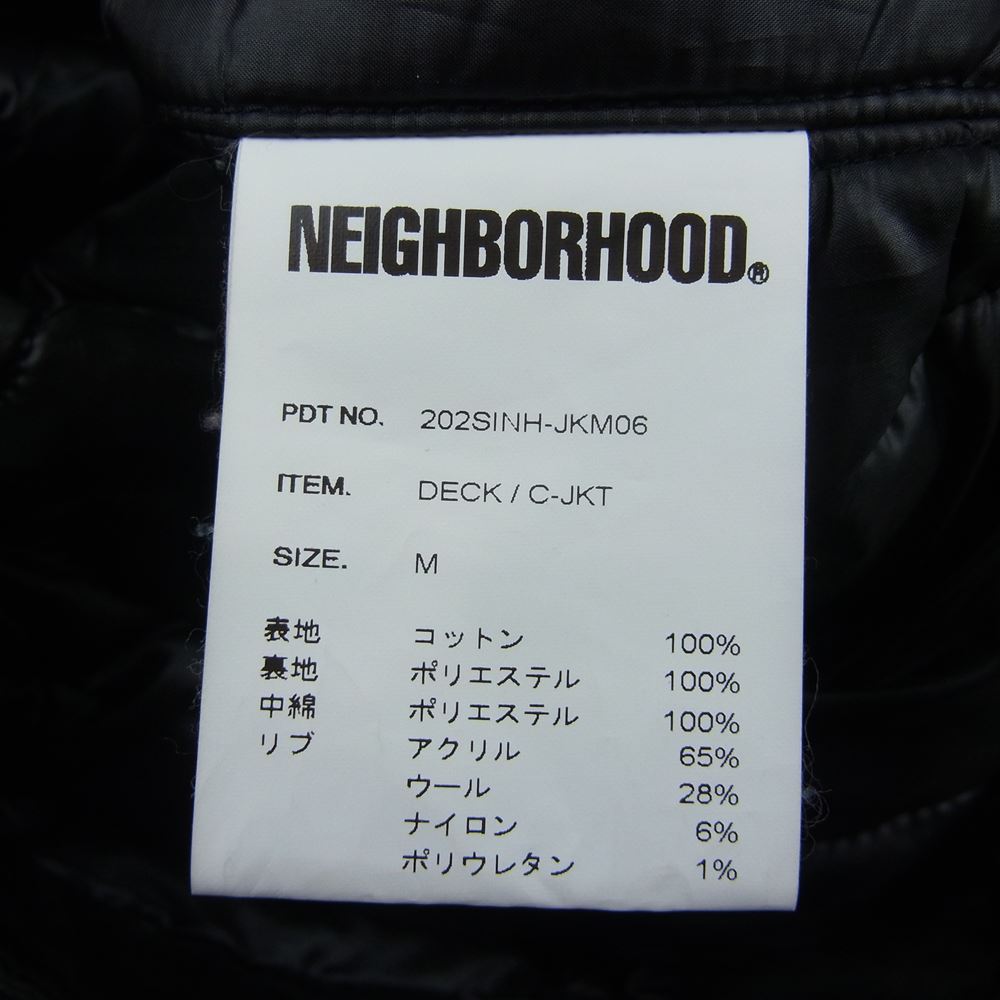 NEIGHBORHOOD ネイバーフッド 20AW 202SINH-JKM06 DECK C-JKT コットン デッキ ジャケット ブラック系 M【中古】