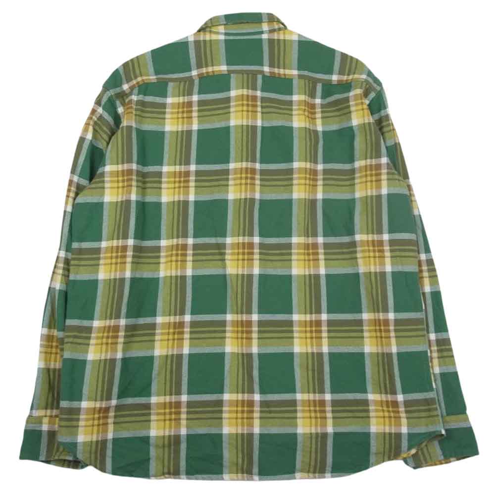 CALEE キャリー L/S Check shirt 長袖 チェック シャツ ヘビーネル グリーン系 L【中古】