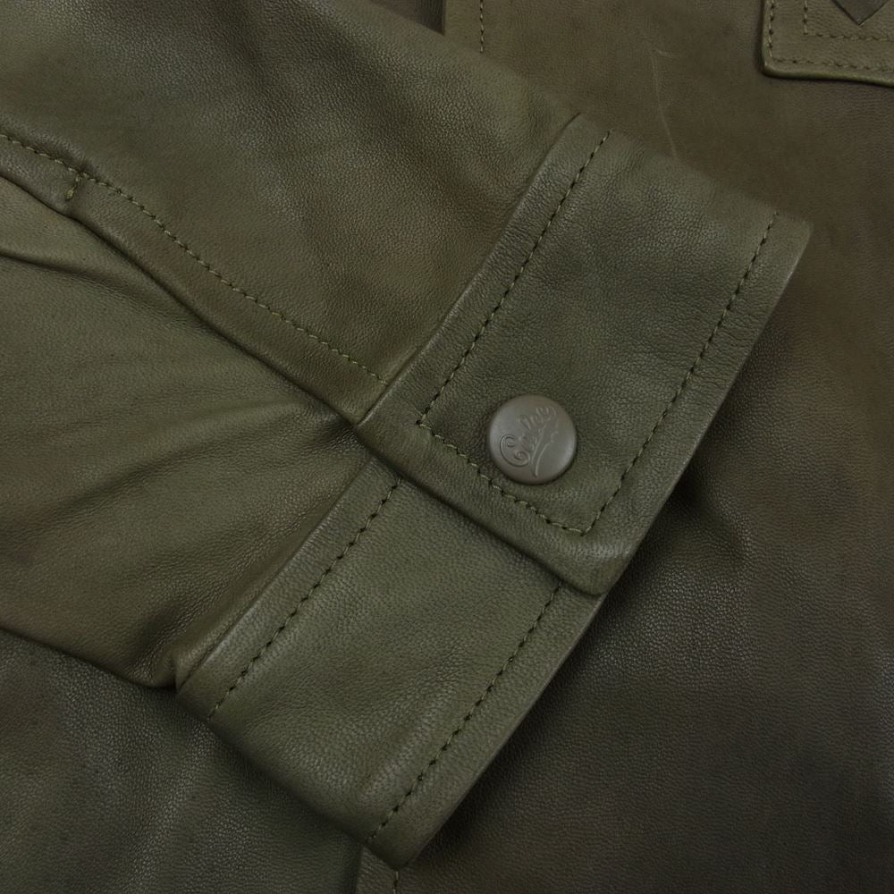CALEE キャリー 21AW 21AW005SP skin shirt jacket シープスキン シャツ ジャケット グレー系 XL【極上美品】【中古】