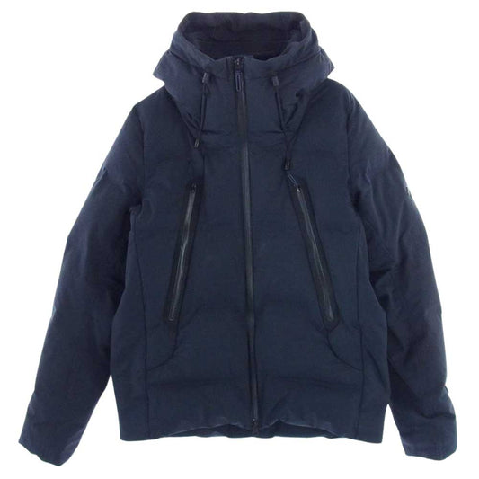 DESCENTE デサント DAMMGK30U 水沢ダウン MOUNTAINEER マウンテニア フーディ ダウン ジャケット ネイビー系 L【中古】