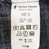 PORTER CLASSIC ポータークラシック 20SS PC SASHIKO LINEN PREMIUM SHORT SLEEVE SHIRT 刺し子 サシコ リネン プレミアム ショート スリーブ 半袖 シャツ カットソー ネイビー系 3【中古】
