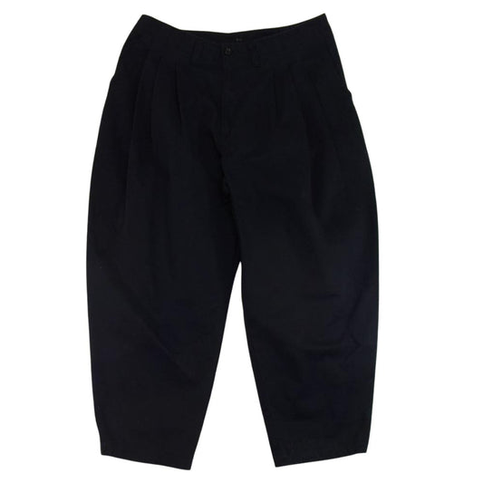 PORTER CLASSIC ポータークラシック 21AW SATCHMO CHINOS サッチモ チノ タック トラウザー スラックス パンツ ネイビー系 L【中古】