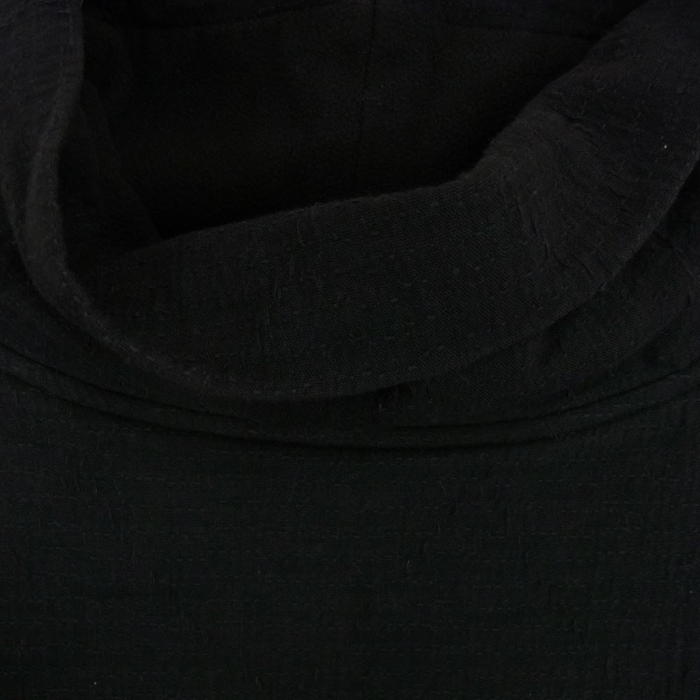 PORTER CLASSIC ポータークラシック 21AW SASHIKO STRETCH BEATNIK TURTLENECK FLEECE LINING 刺し子 サシコ ストレッチ ビートニク タートルネック フリースライニング ブラック系 L【美品】【中古】