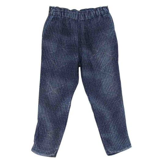 PORTER CLASSIC ポータークラシック 18SS SASHIKO LIGHT MEN’S PANTS サシコ ライト メンズ イージー パンツ ネイビー系 L【中古】