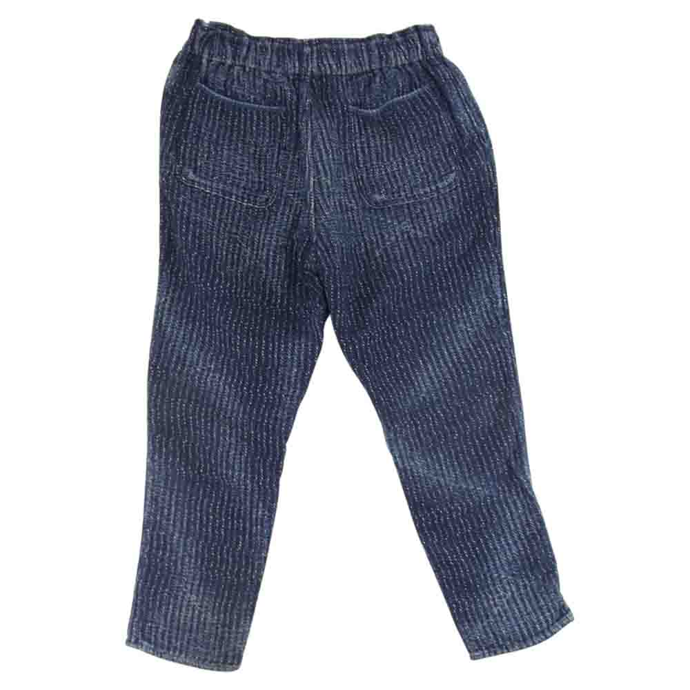 PORTER CLASSIC ポータークラシック 18SS SASHIKO LIGHT MEN’S PANTS サシコ ライト メンズ イージー パンツ ネイビー系 L【中古】