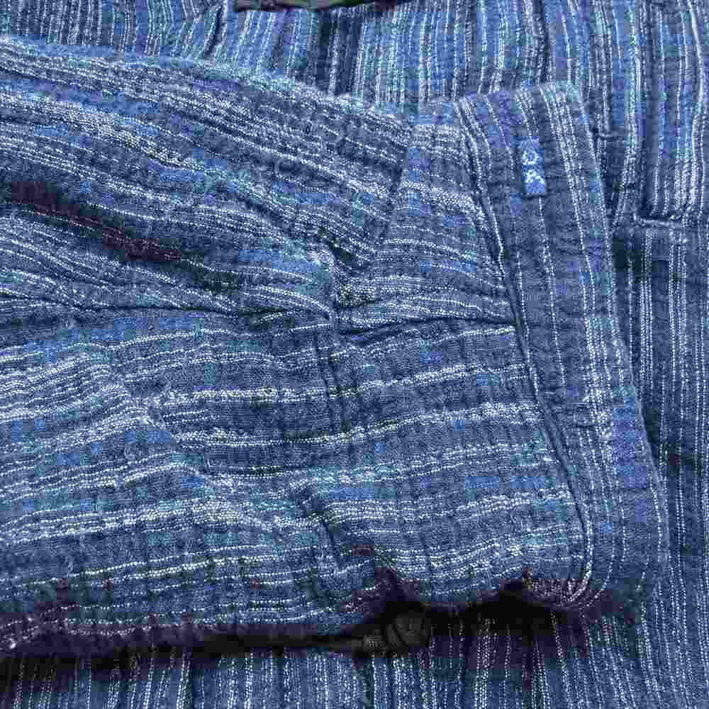 PORTER CLASSIC ポータークラシック 10周年記念 限定 KASURI CHINESE JACKET 絣 カスリ チャイニーズ ジャケット ネイビー系 4【美品】【中古】