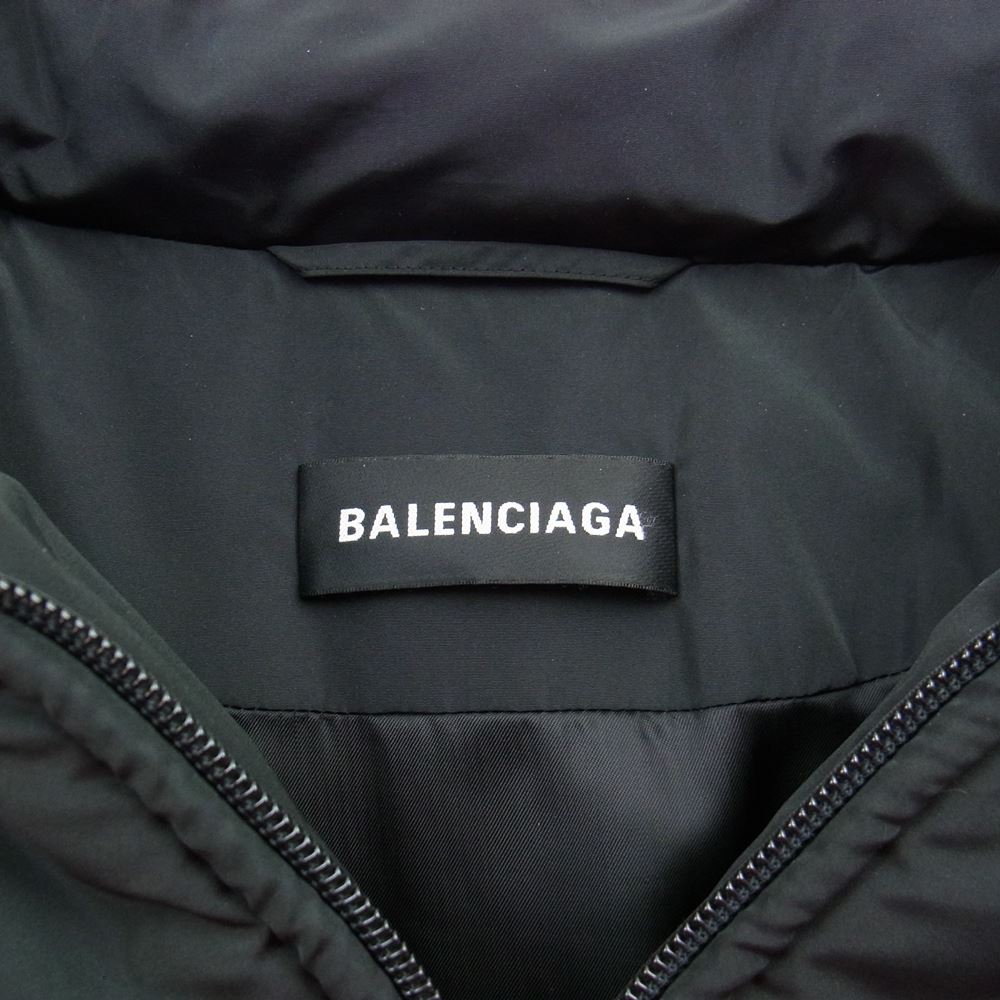 BALENCIAGA バレンシアガ 18AW 533910 TYD36 バックロゴ パフィ オーバーサイズ ブルゾン ブラック系 50【中古】