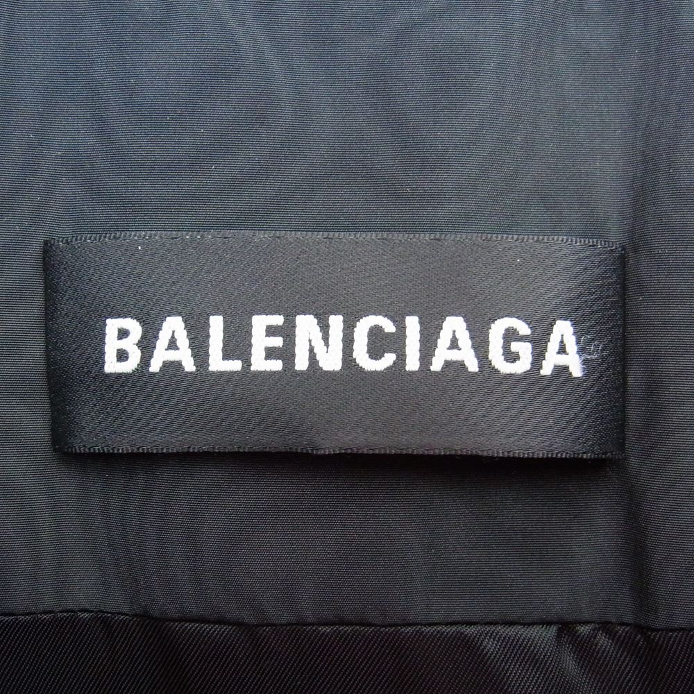 BALENCIAGA バレンシアガ 18AW 533910 TYD36 バックロゴ パフィ オーバーサイズ ブルゾン ブラック系 50【中古】