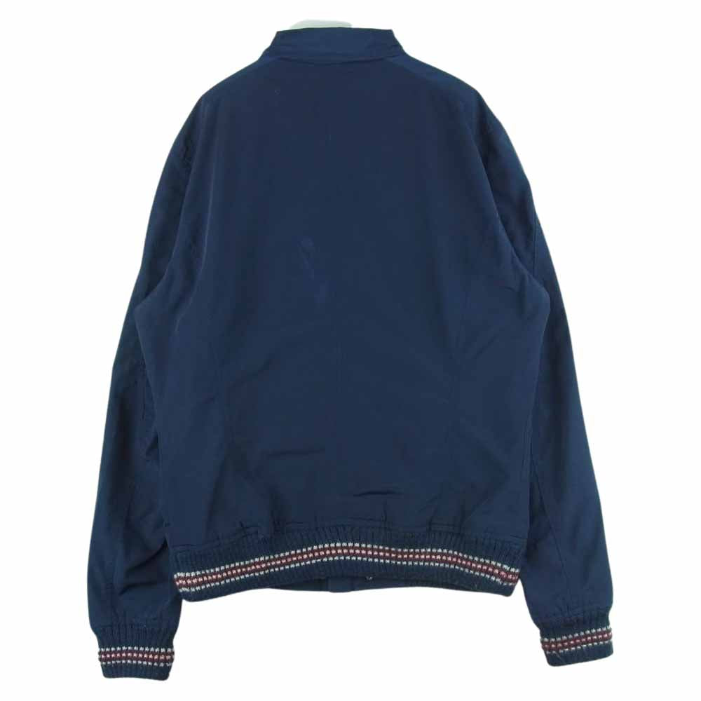 DIESEL ディーゼル 牛革 レザー 切替し ナイロン ジャケット 中国製 ネイビー系 L【中古】