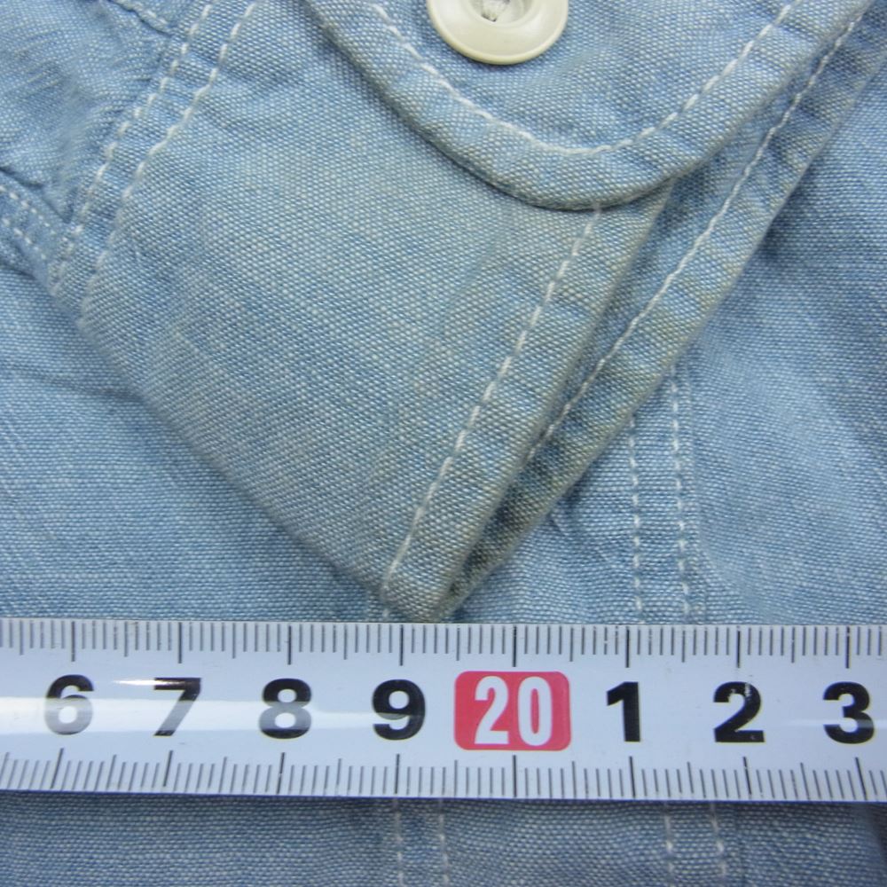 HYSTERIC GLAMOUR ヒステリックグラマー 1251AH01 ×PLAYBOY プレイボーイ 1251AH01 デニム シャツ インディゴブルー系 S【中古】