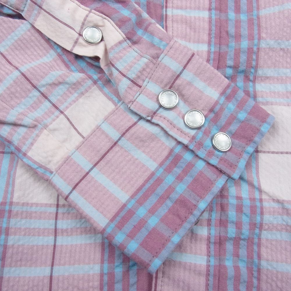 HYSTERIC GLAMOUR ヒステリックグラマー 02201AH03 スカル刺繍 ウエスタン シャツ ピンク系 L【中古】