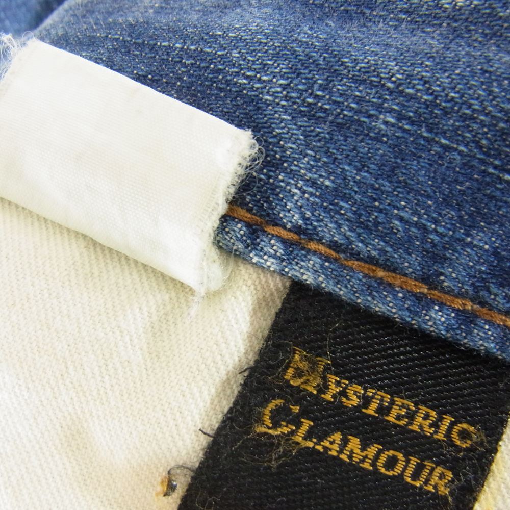HYSTERIC GLAMOUR ヒステリックグラマー ローライズ ストレッチ クラッシュ スキニー デニム パンツ インディゴブルー系 サイズ表記無【中古】