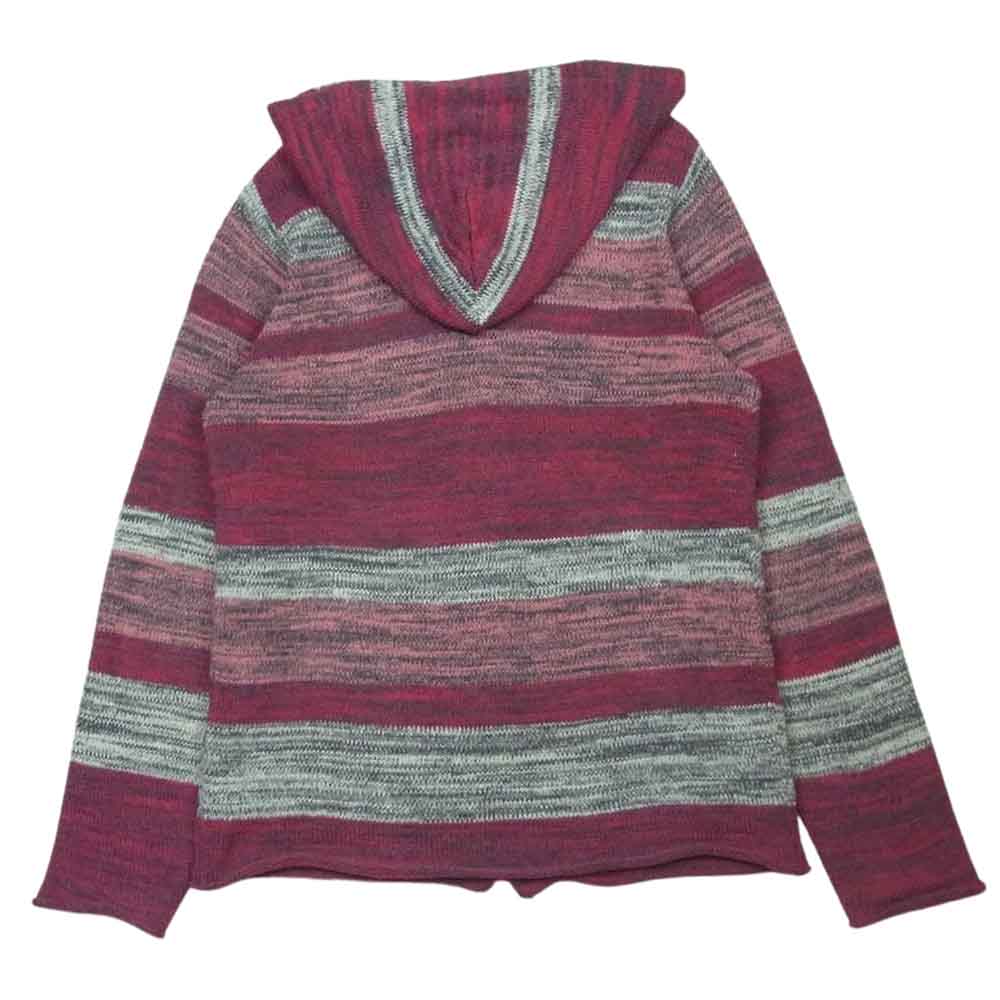 HYSTERIC GLAMOUR ヒステリックグラマー 0242ND04 ネイティブボーダー ジップ パーカー ピンク系 S【中古】