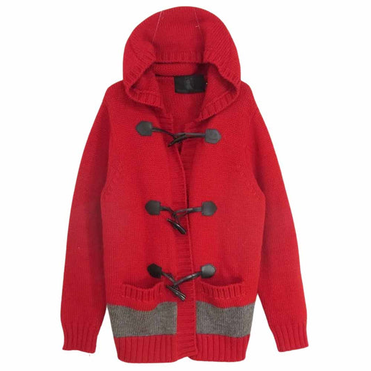 HYSTERIC GLAMOUR ヒステリックグラマー 0234ND08 ウール ニット ジャケット レッド系 S【中古】