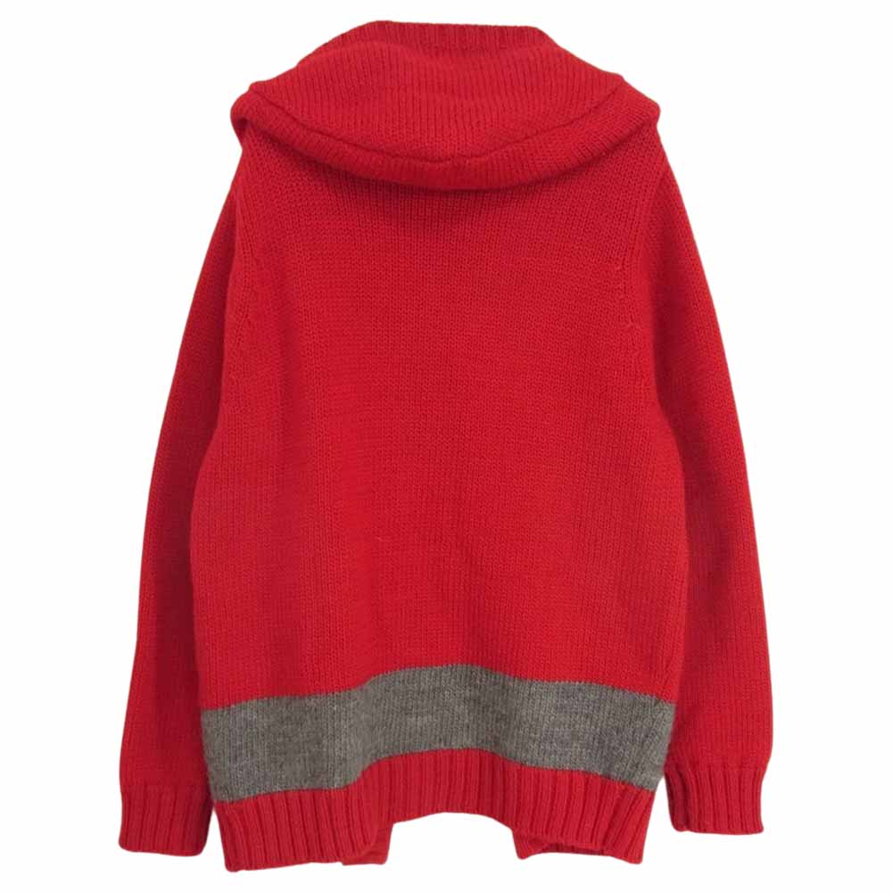 HYSTERIC GLAMOUR ヒステリックグラマー 0234ND08 ウール ニット ジャケット レッド系 S【中古】