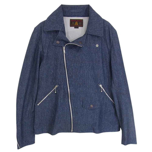 HYSTERIC GLAMOUR ヒステリックグラマー 02171AB01 ダブル ライダース ジャケット ネイビー系 M【中古】