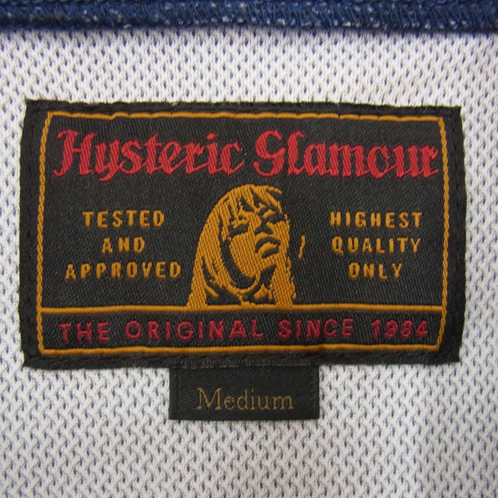 HYSTERIC GLAMOUR ヒステリックグラマー 02171AB01 ダブル ライダース ジャケット ネイビー系 M【中古】