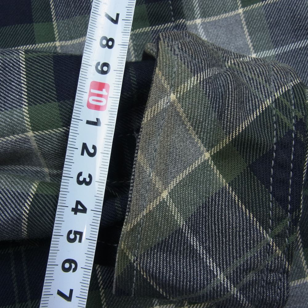 HYSTERIC GLAMOUR ヒステリックグラマー 4AH-1821 コットン ミリタリー チェック 長袖 シャツ グレー グレー系 S【中古】