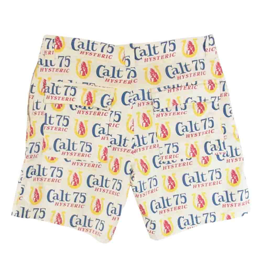 HYSTERIC GLAMOUR ヒステリックグラマー 0232QM01 CALT75 SHORTS HALF PANTS 総柄 ショーツ ショートパンツ オフホワイト系 S【中古】