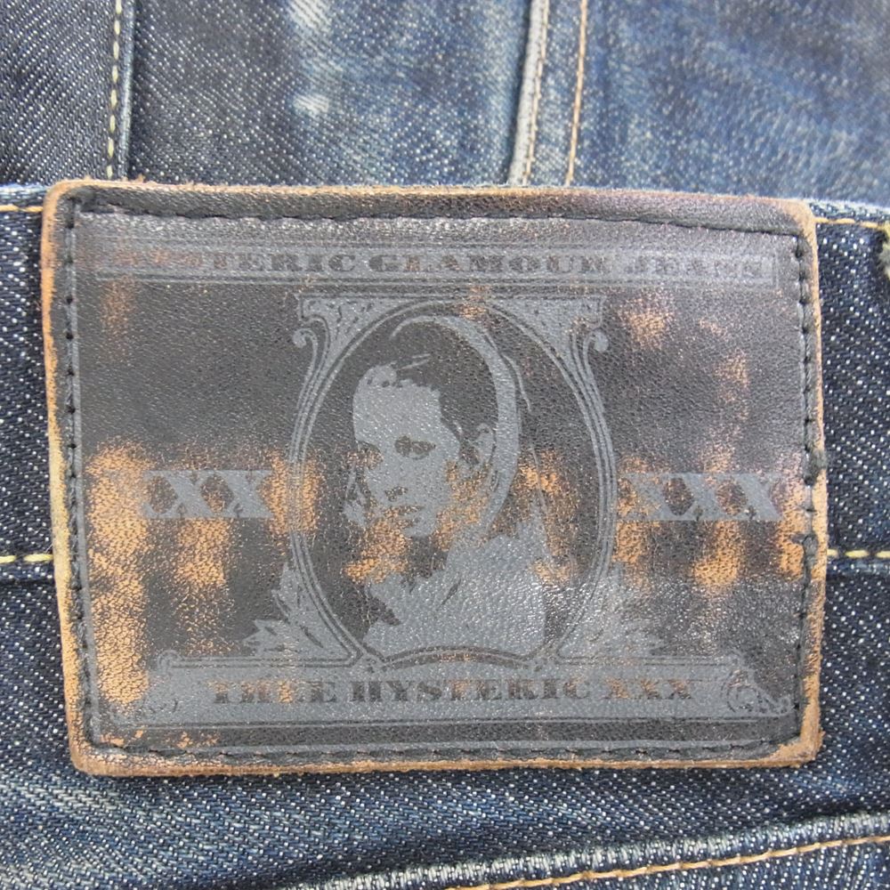 HYSTERIC GLAMOUR ヒステリックグラマー 0603AP04 ボタンフライ ローライズ デニム パンツ インディゴブルー系 30【中古】