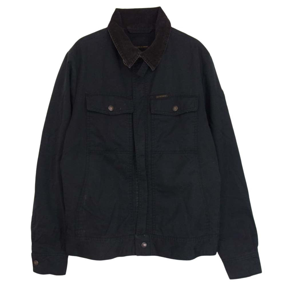 HYSTERIC GLAMOUR ヒステリックグラマー 0223AB10 襟コーデュロイ ミリタリー ジャケット ブラック系 S【中古】