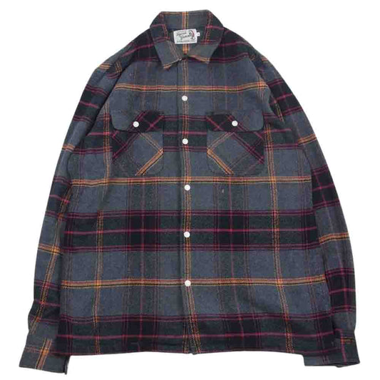 HYSTERIC GLAMOUR ヒステリックグラマー 0263AH05 フランネル チェック 長袖 シャツ グレー×レッド グレー系 レッド系 M【中古】