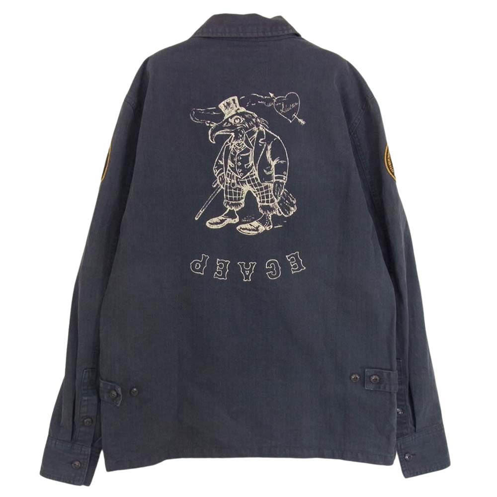 NEIGHBORHOOD ネイバーフッド 112SPHNH-SHM02 ワッペン プリント ミリタリー ジャケット ブルー系 S【中古】