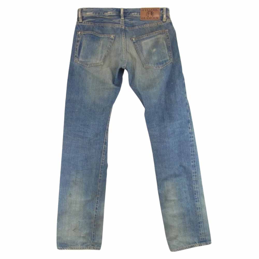HYSTERIC GLAMOUR ヒステリックグラマー 0213AP13 RW CLASH加工 デニム ストレートPT パンツ インディゴブルー系 28【中古】