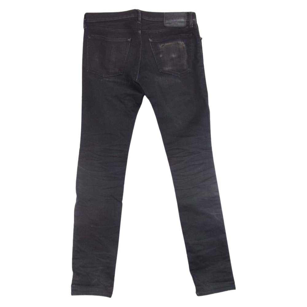HYSTERIC GLAMOUR ヒステリックグラマー 0243AP18 USED 加工 スタッズ デニム スリム パンツ ブラック系 30【中古】
