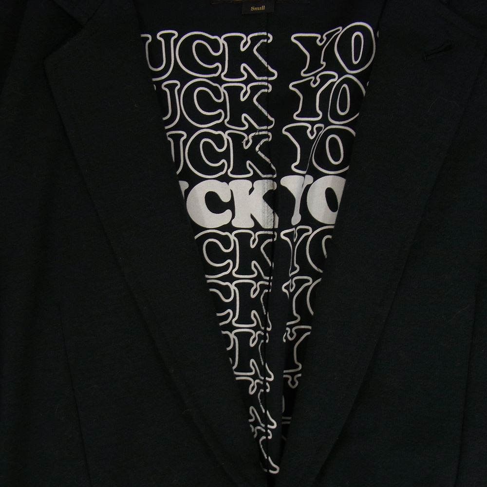 HYSTERIC GLAMOUR ヒステリックグラマー 02181CJ03 FUCK YOU プリント ジャケットテーラード ブラック系 S【中古】