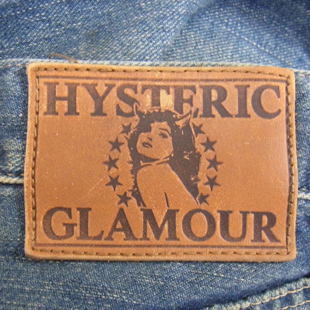HYSTERIC GLAMOUR ヒステリックグラマー 0224AP08 VCR加工 デニム ストレート パンツ インディゴブルー系 28【中古】