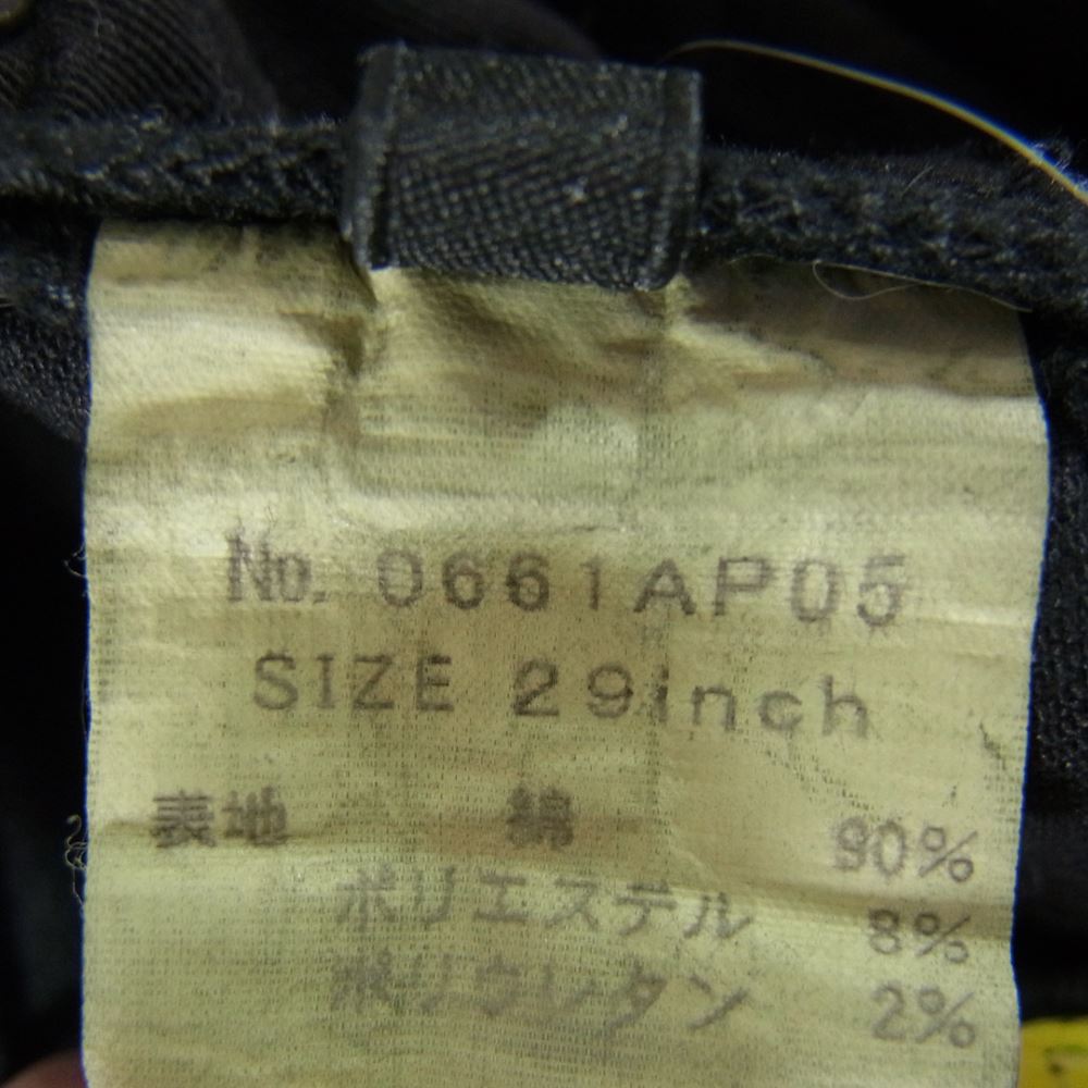 HYSTERIC GLAMOUR ヒステリックグラマー 0661AP05 THEE HYSTERIC XXX CR/PATCH＆SLASH クラッシュ加工 パッチワーク リメイクスリム デニムパンツ ブラック系 29【中古】