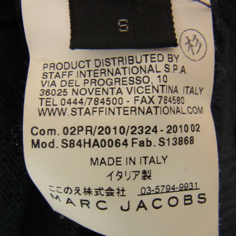 MARC BY MARC JACOBS マークバイマークジェイコブス エルボーパッチ カシミア混 クルーネック ニット ブラック系 S【中古】