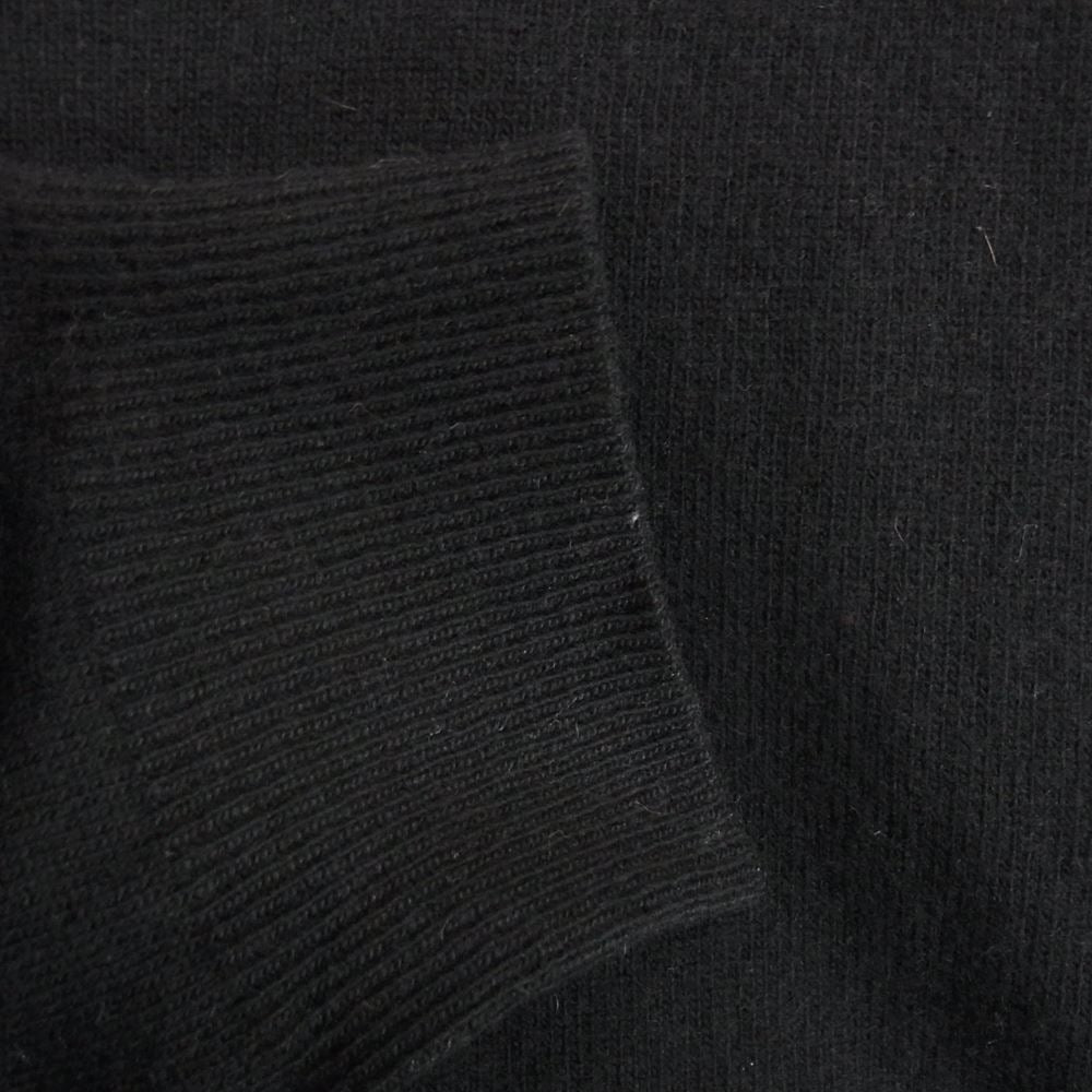 MARC BY MARC JACOBS マークバイマークジェイコブス エルボーパッチ カシミア混 クルーネック ニット ブラック系 S【中古】