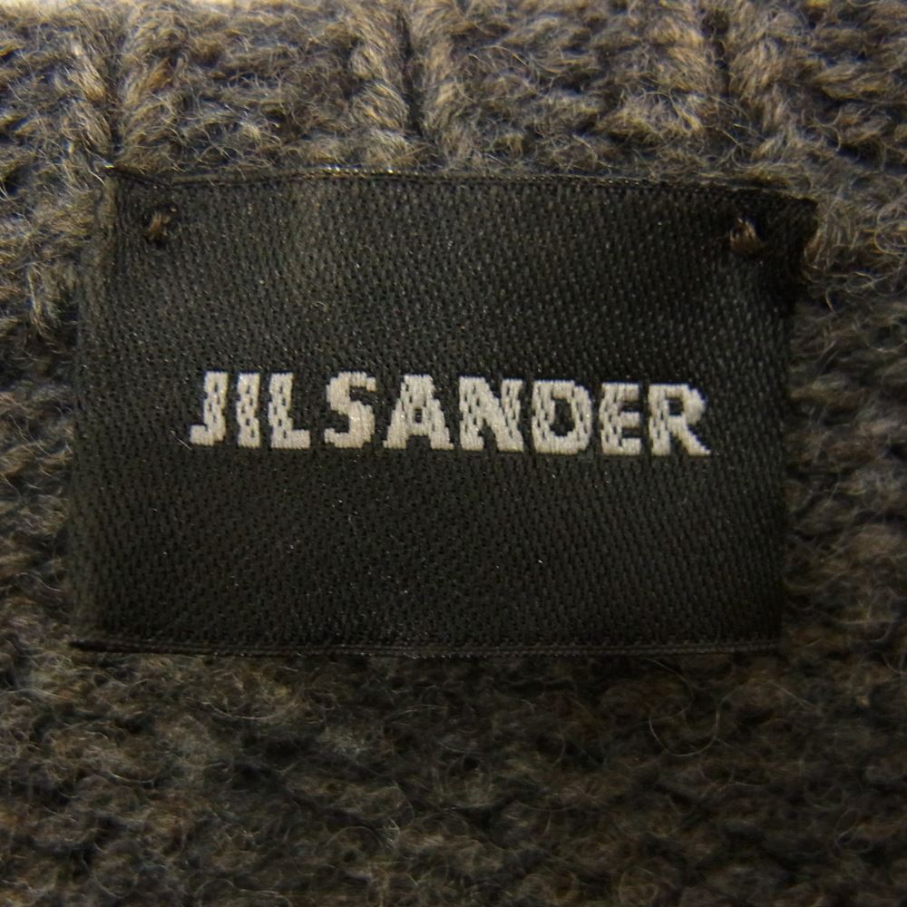 JIL SANDER ジルサンダー カシミア混 クルーネック ニット グレー系 46【中古】