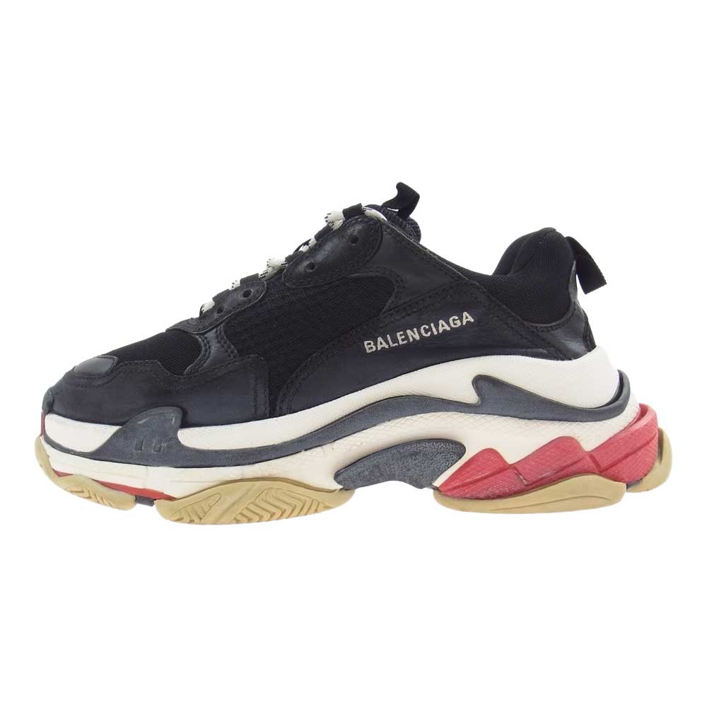 BALENCIAGA バレンシアガ 512175 TRIPLE S TRAINERS トリプルS トリプルソール レースアップ ローカット スニーカー ブラック系 27.0cm【中古】